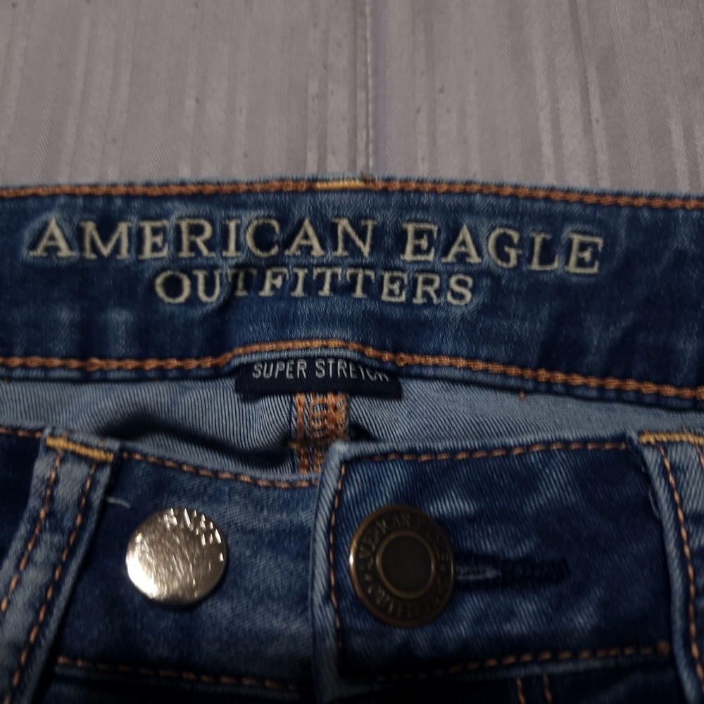 American Eagle Outfitters Jeans Womens 6 Blue Super Stretch Jegging 30 Inseam - Picture 9 of 16